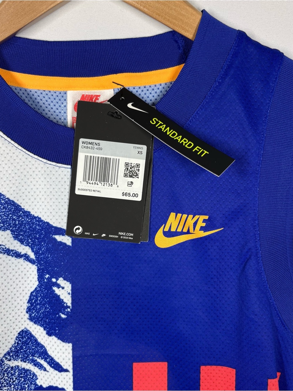 NWT Rare Nike Retro Women’s Blue Tennis Tank. XS - Picture 3 of 9